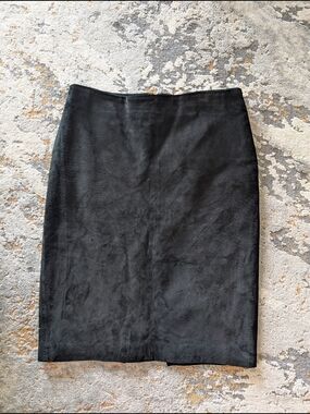 Danier Black Suede Pencil Skirt